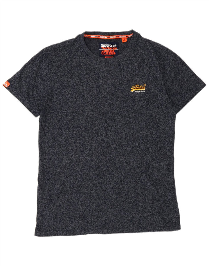 Superdry Herre T-shirt Top Medium Navyblå Flecked Bomuld