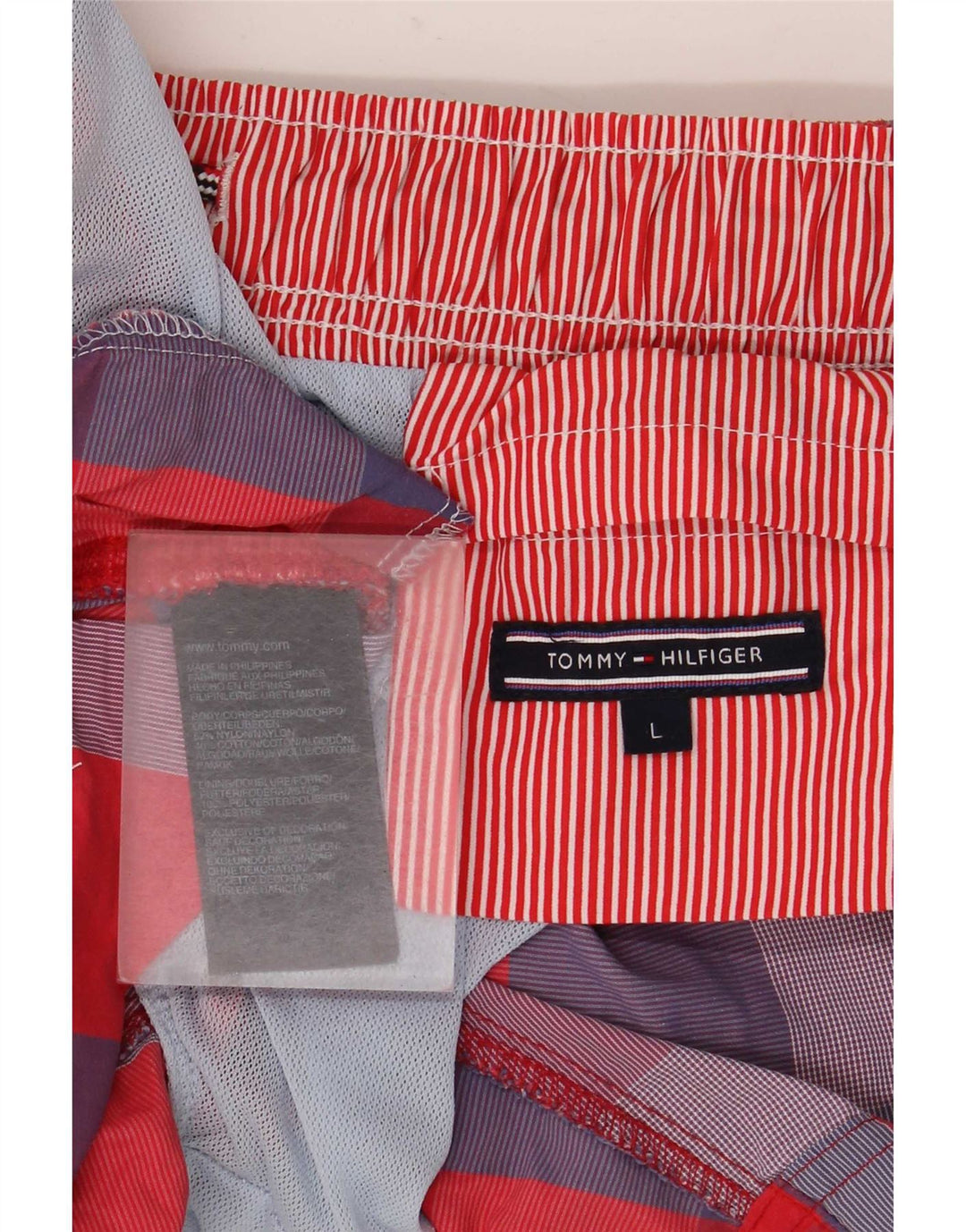 Tommy Hilfiger Badeshorts til mænd Stor flerfarvet ternet nylon