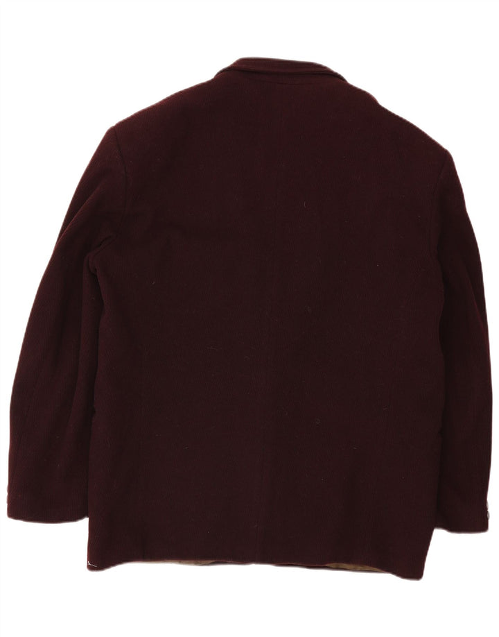 Wampum Herre 2-knaps blazerjakke UK 42 XL Burgundy Wool