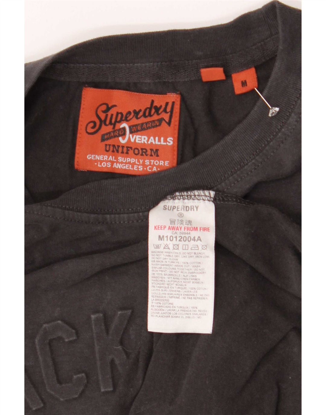 Superdry Herre grafisk T-shirt Top mellemgrå bomuld