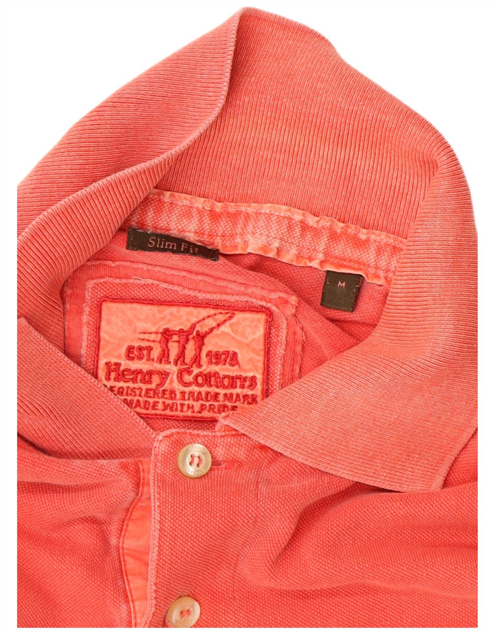 Henry Cottons Herre Slim Fit Polo Shirt Medium Orange Bomuld