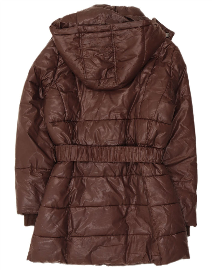 Gaudi Dame Hætte Polstret Frakke IT 42 Medium Brun Polyester