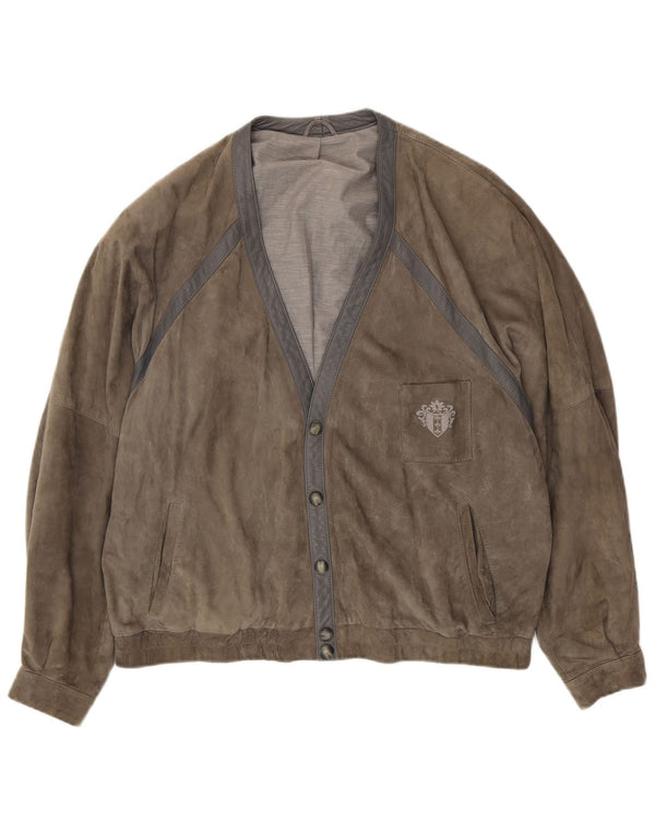 VINTAGE Herre ruskindsjakke UK 42 XL Grå