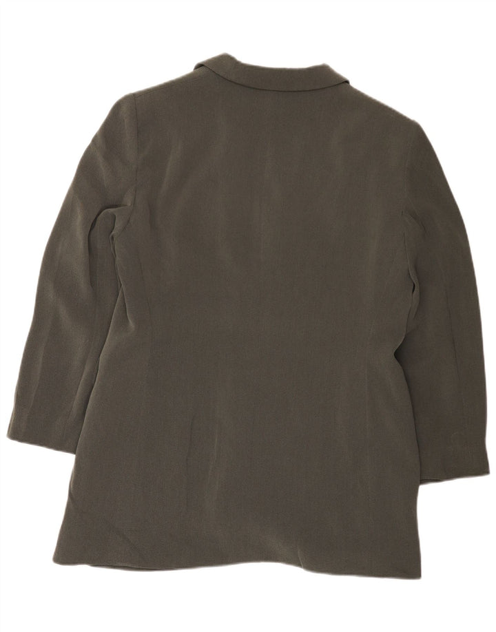 Luisa Spagnoli Dame Longline 2-knaps blazerjakke IT 48 XL Grå Acetat