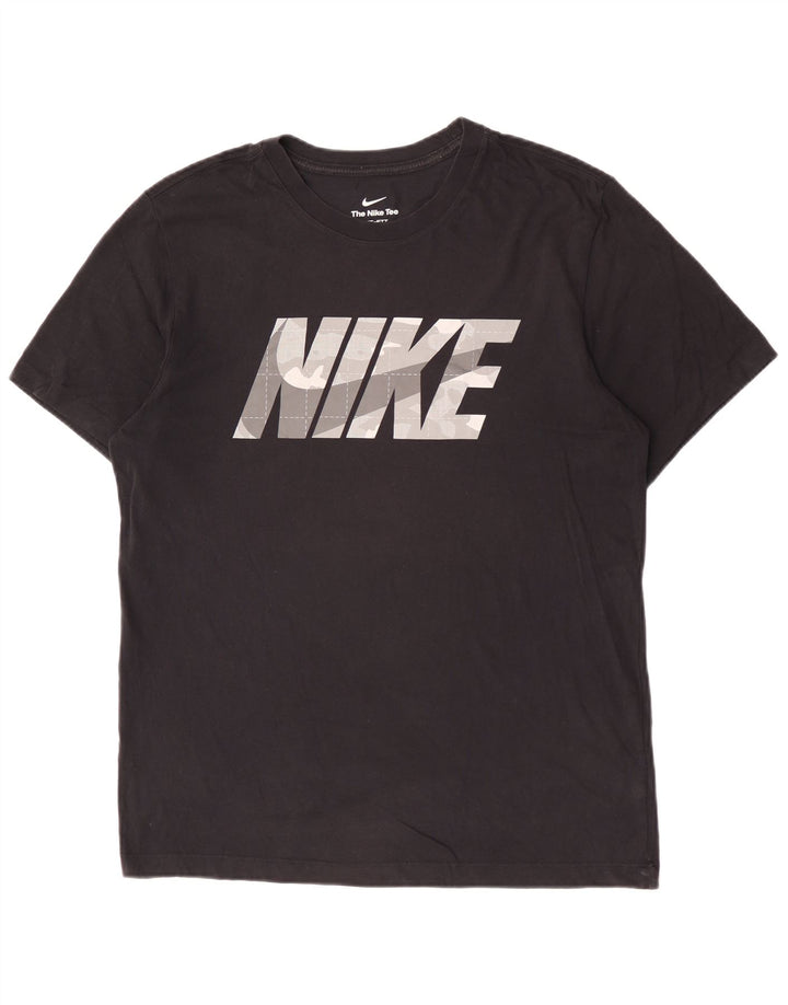 Nike Herre Dri Fit Grafisk T-Shirt Top Medium Sort