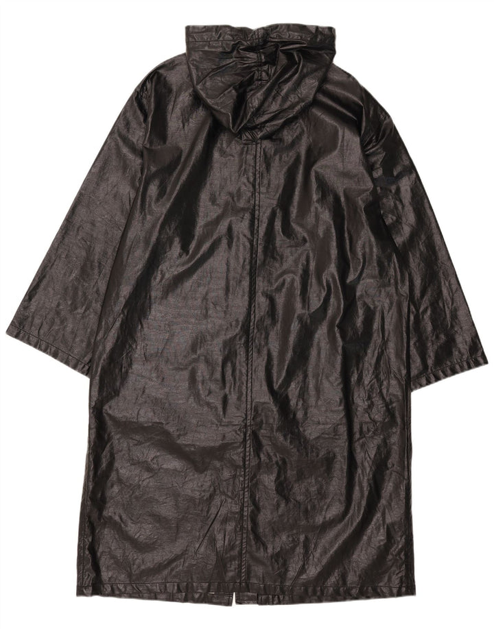 Topshop Dame Hætte Oversized Regnfrakke UK 10 Small Black Bomuld