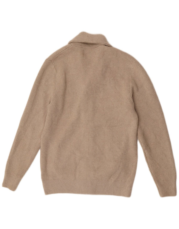 Marks & Spencer Herre cardigan sweater Medium Beige Polyester