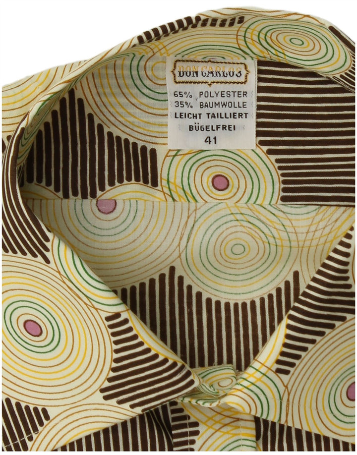 Don Carlos Herreskjorte str. 41 Medium Beige Geometrisk Polyester