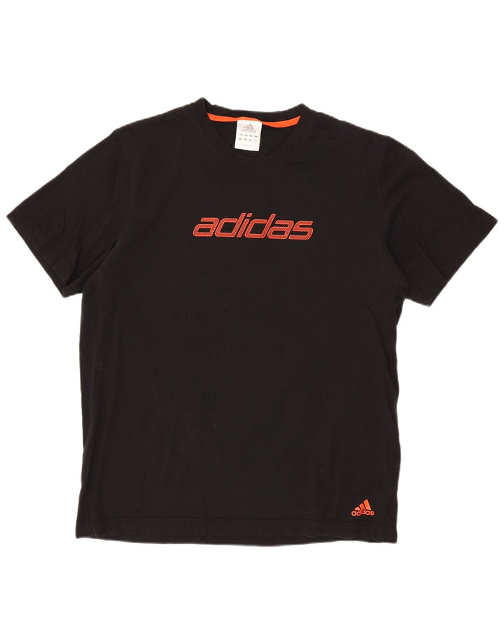 ADIDAS Grafisk T-shirt top til mænd, stor sort bomuld