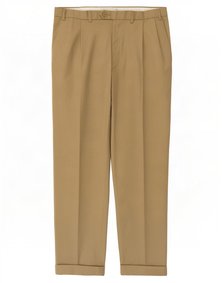 Marks & Spencer Herre Pegged Suit Bukser W36 L31 Beige Polyester