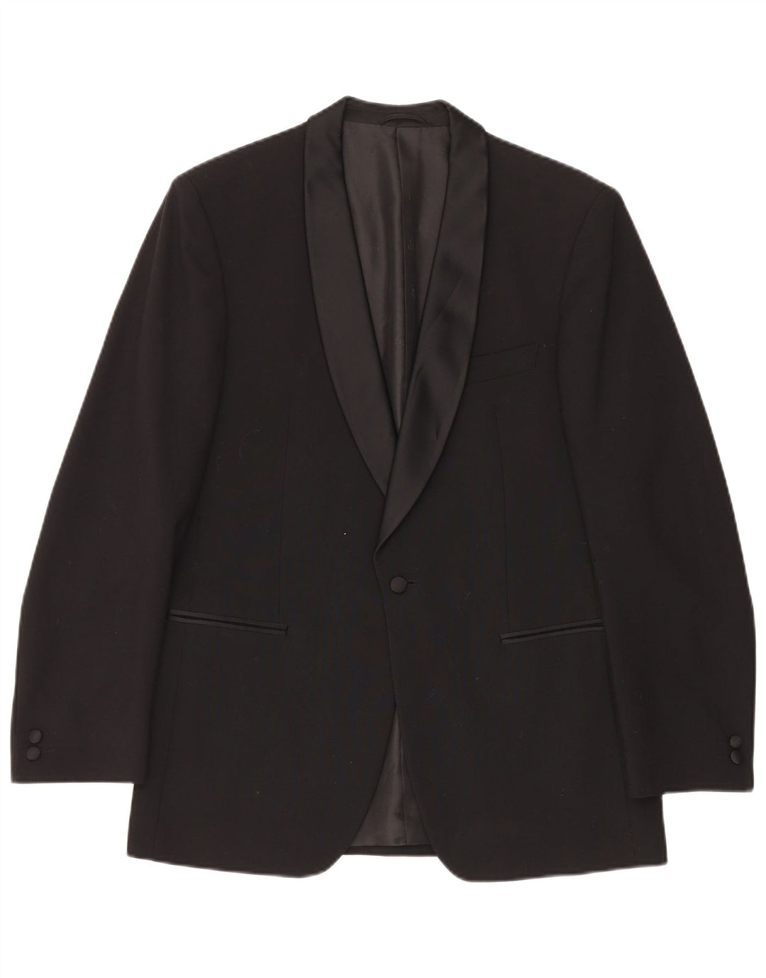 Wilvorst Herre 1 Knap Blazer Jacket UK 38 Medium Sort Ny Uld