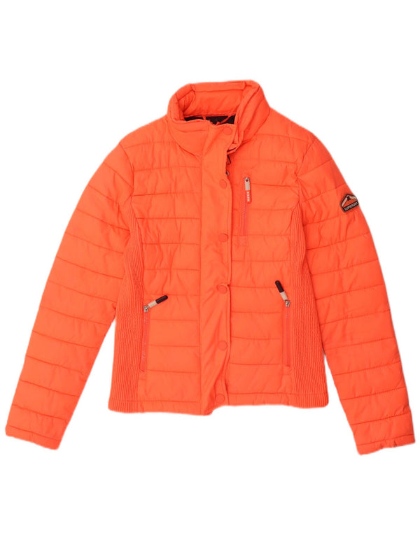 SUPERDRY Polstret jakke til kvinder UK 10 Small Orange Polyester