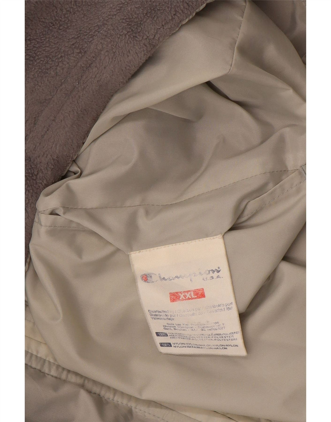 Champion Herre Hætte Vendbar Fleecejakke UK 44 2XL Grå Polyester