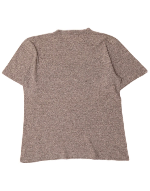 Champion Dame Grafisk T-Shirt Top UK 14 Medium Grey Bomuld