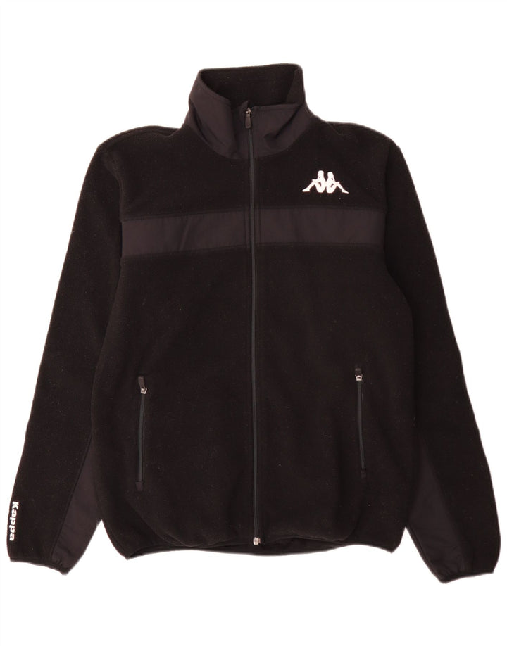 Kappa Fleecejakke til mænd UK 38 Medium Sort Colourblock Polyester