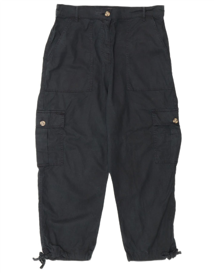 Marks & Spencer Dame Crop Cargo Bukser UK 12 Medium W30 L23 Sort