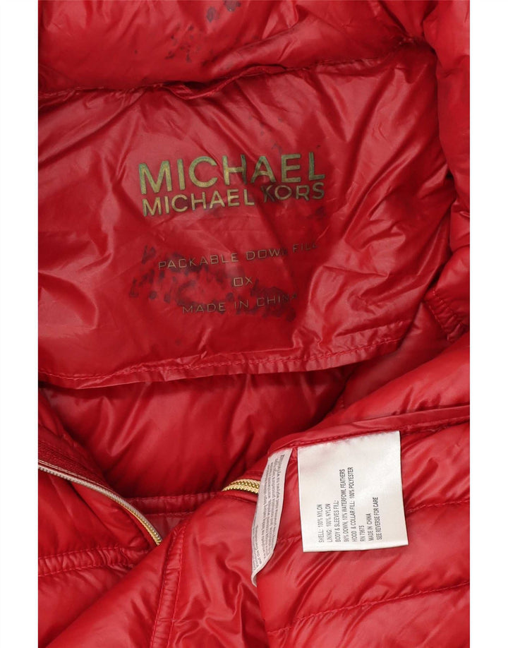 Marks & Spencer, polstret hættejakke til kvinder, UK 18 XL Rød Polyester