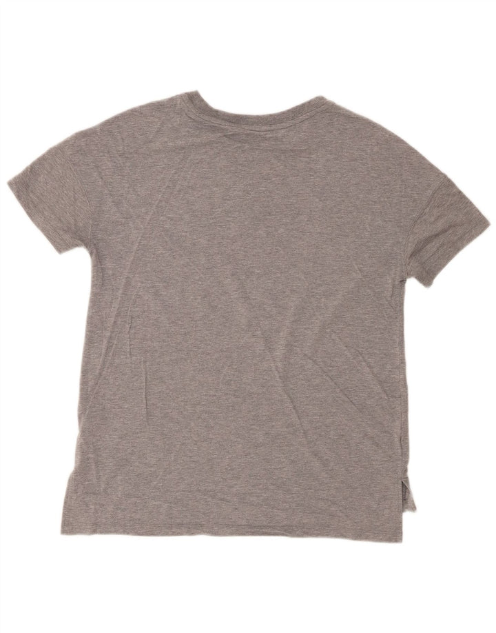 Nike Dame T-Shirt Top UK 14 Medium Grey Flecked Modal