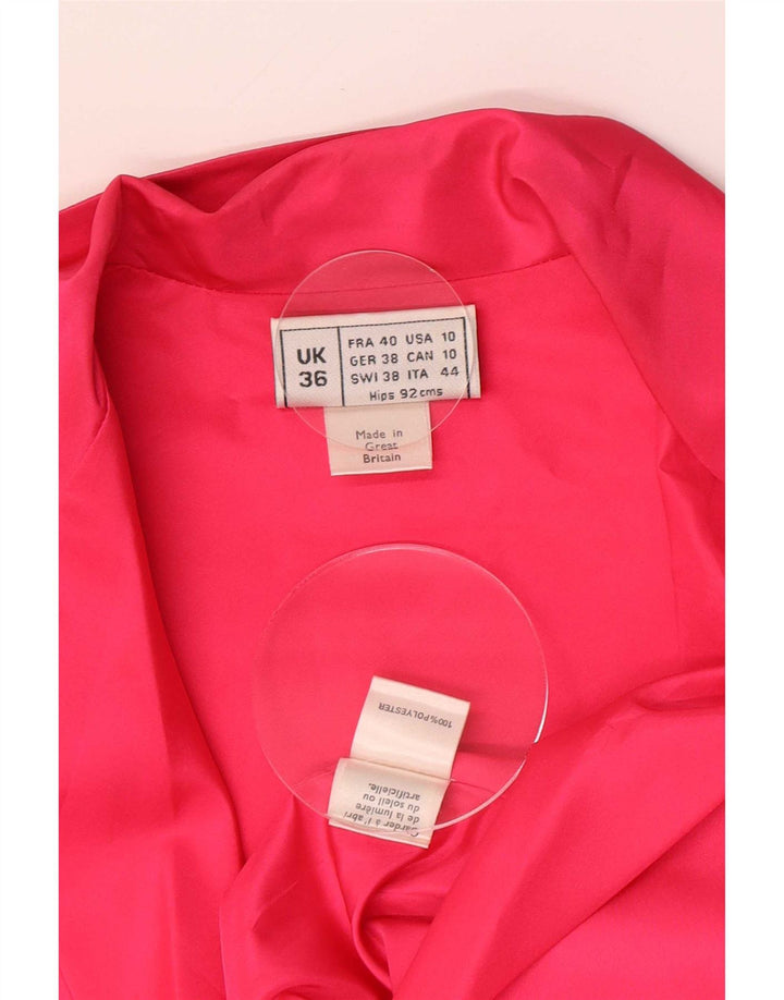 Frank Usher Dame Langærmet Bluse Top IT 44 Medium Pink Polyester