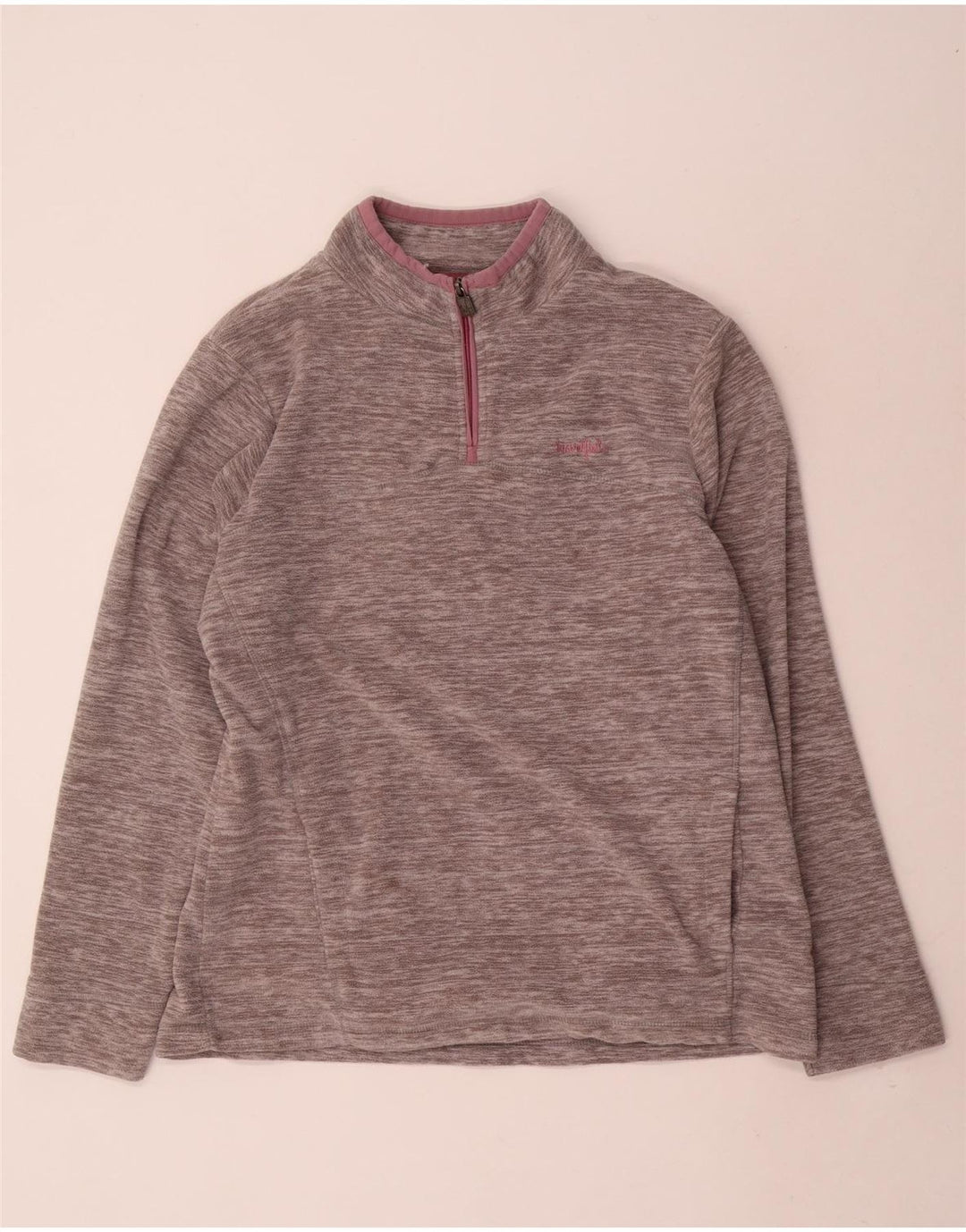 WEIRD FISH Dame Oversized Fleece Jumper UK 16 Large Grey Flecked