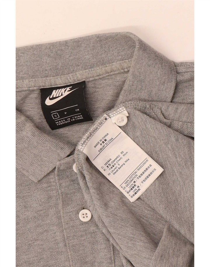 Nike kortærmet herre poloskjorte med normal pasform, lille grå bomuld