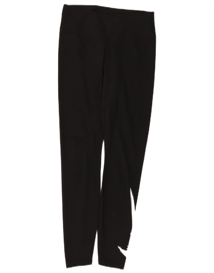 Nike Dame Dri Fit Grafiske Leggings UK 12 Medium Sort Polyester