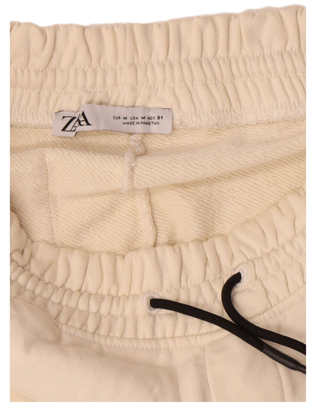 Zara Herre træningsdragt Bukser Joggers Medium Off White Bomuld