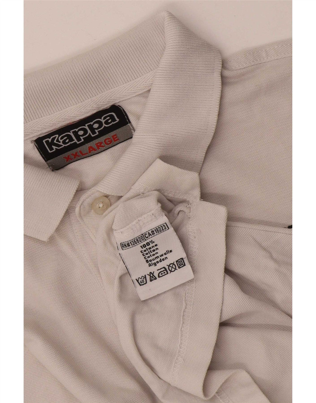 Kappa herre poloshirt 2XL hvid bomuld