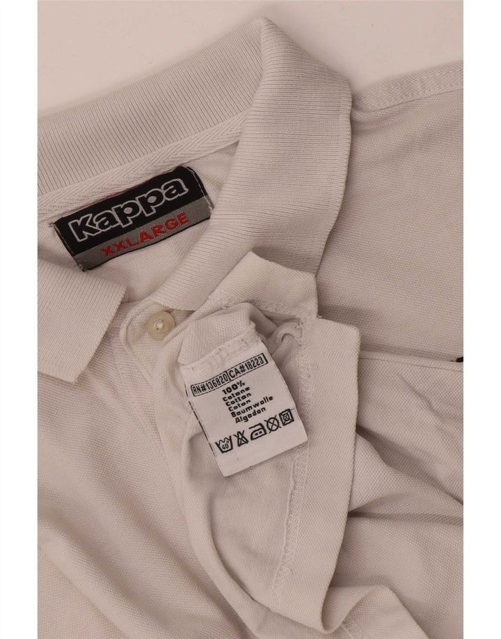 Kappa herre poloshirt 2XL hvid bomuld