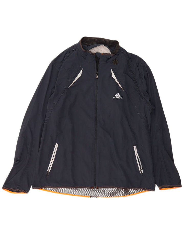 ADIDAS Herre Clima 365 Regnjakke UK 42 XL Navy Blue Polyester