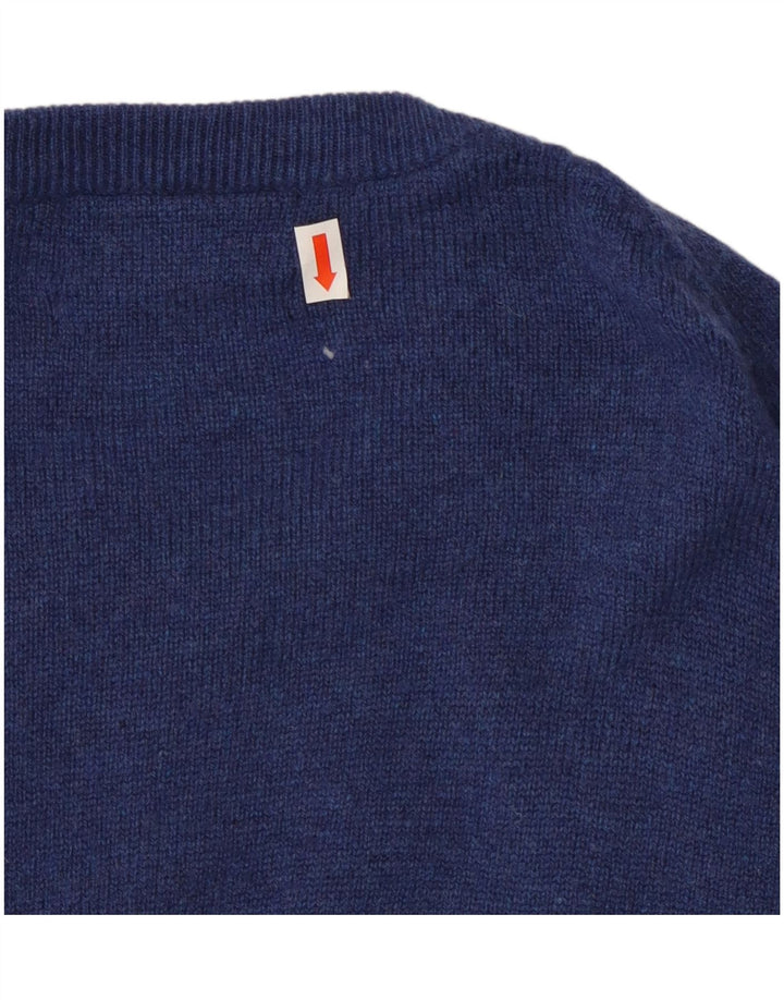 MARKS & SPENCER Herre Blue Harbor Crew Neck trøje Sweater Large Blue Wool