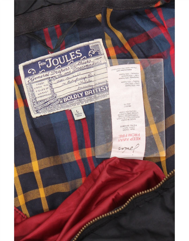 JOULES Mens Quilted Jacket UK 40 Large Navy Blue Polyester