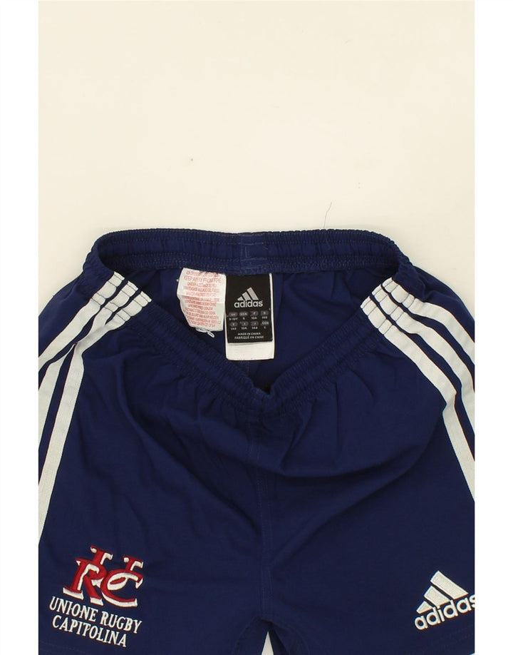 ADIDAS Boys Climacool Sport Shorts 9-10 Years Navy Blue Polyester Vintage Adidas and Second-Hand Adidas from Messina Hembry 