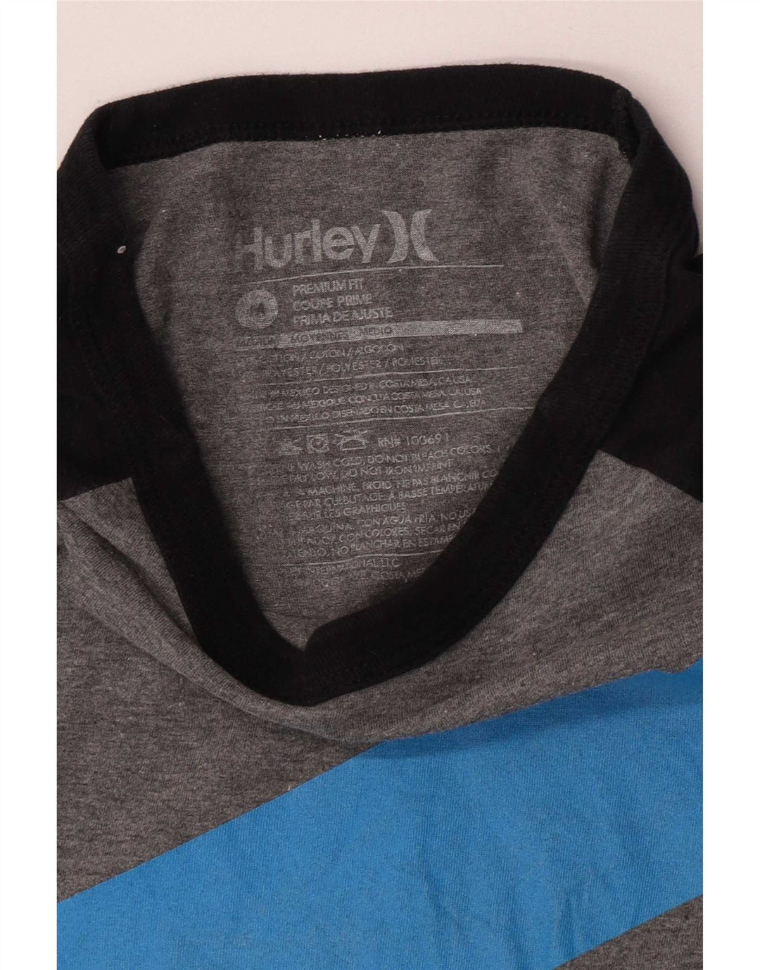 Hurley Boys Premium Fit grafisk top langærmet 15-16 år mellemgrå