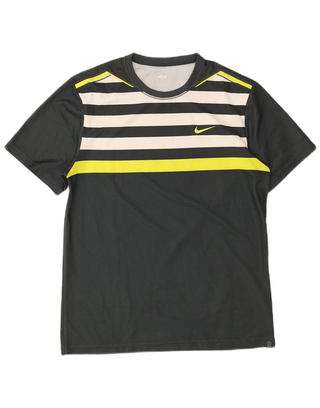 Nike T-shirt top til mænd UK 39/41 Medium Green Colourblock Polyester
