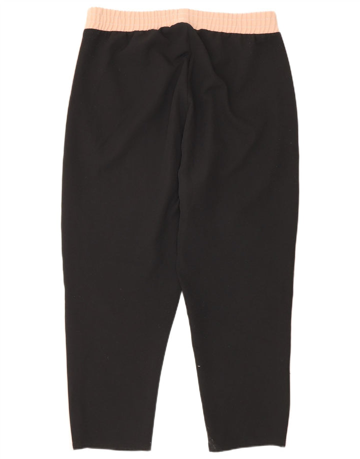 Zara Womens Crop træningsdragt Bukser UK 12 Medium Black Colourblock