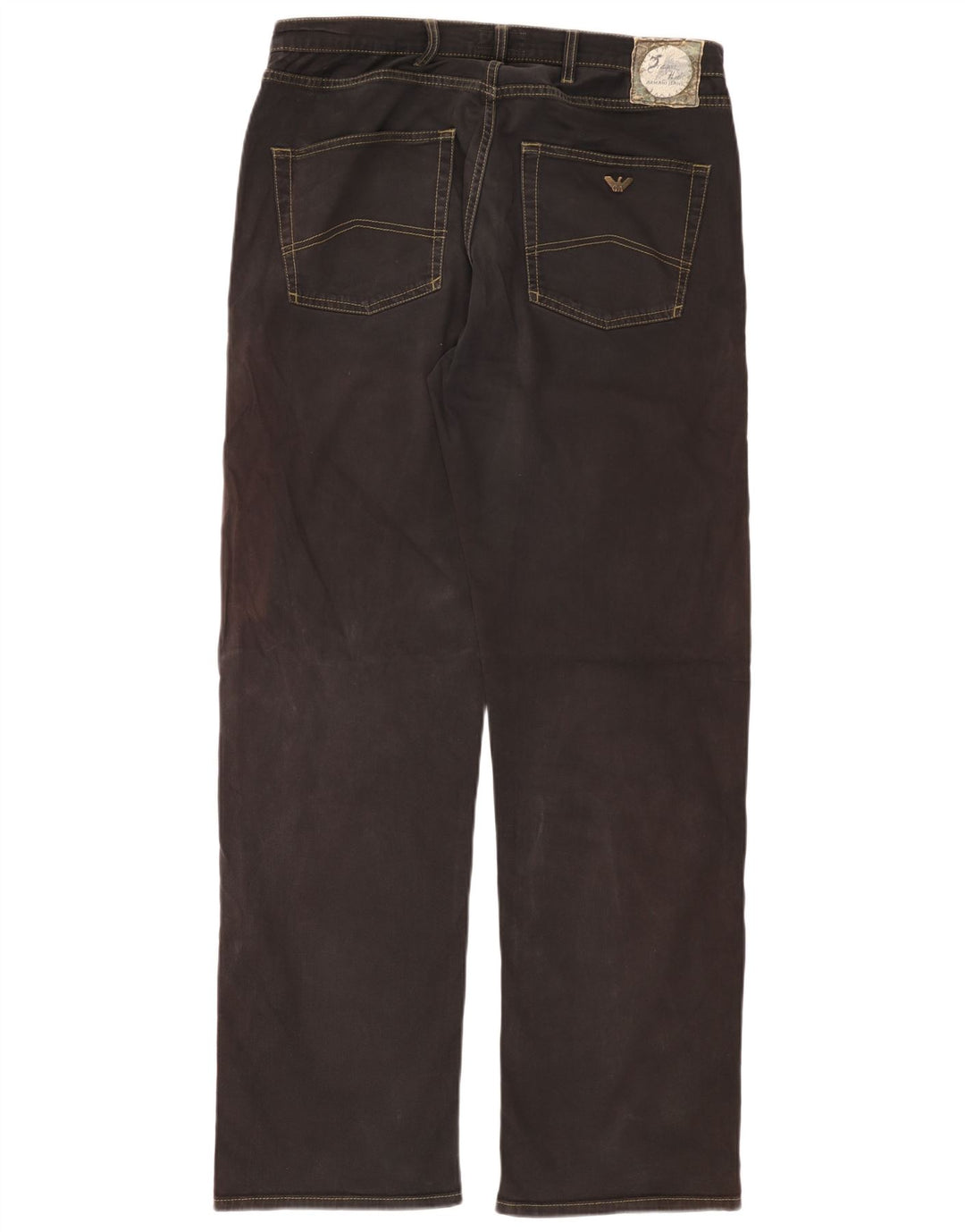 ARMANI Straight Jeans til mænd W36 L34 Sort