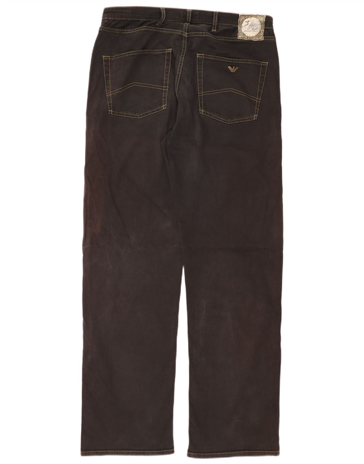 ARMANI Straight Jeans til mænd W36 L34 Sort