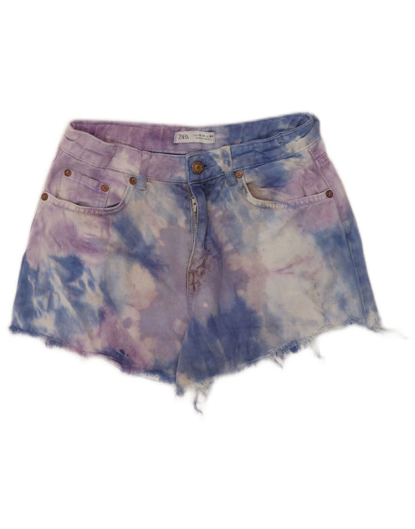 Zara Girls Tie Dye denimshorts 13-14 år W26 Flerfarvet bomuld