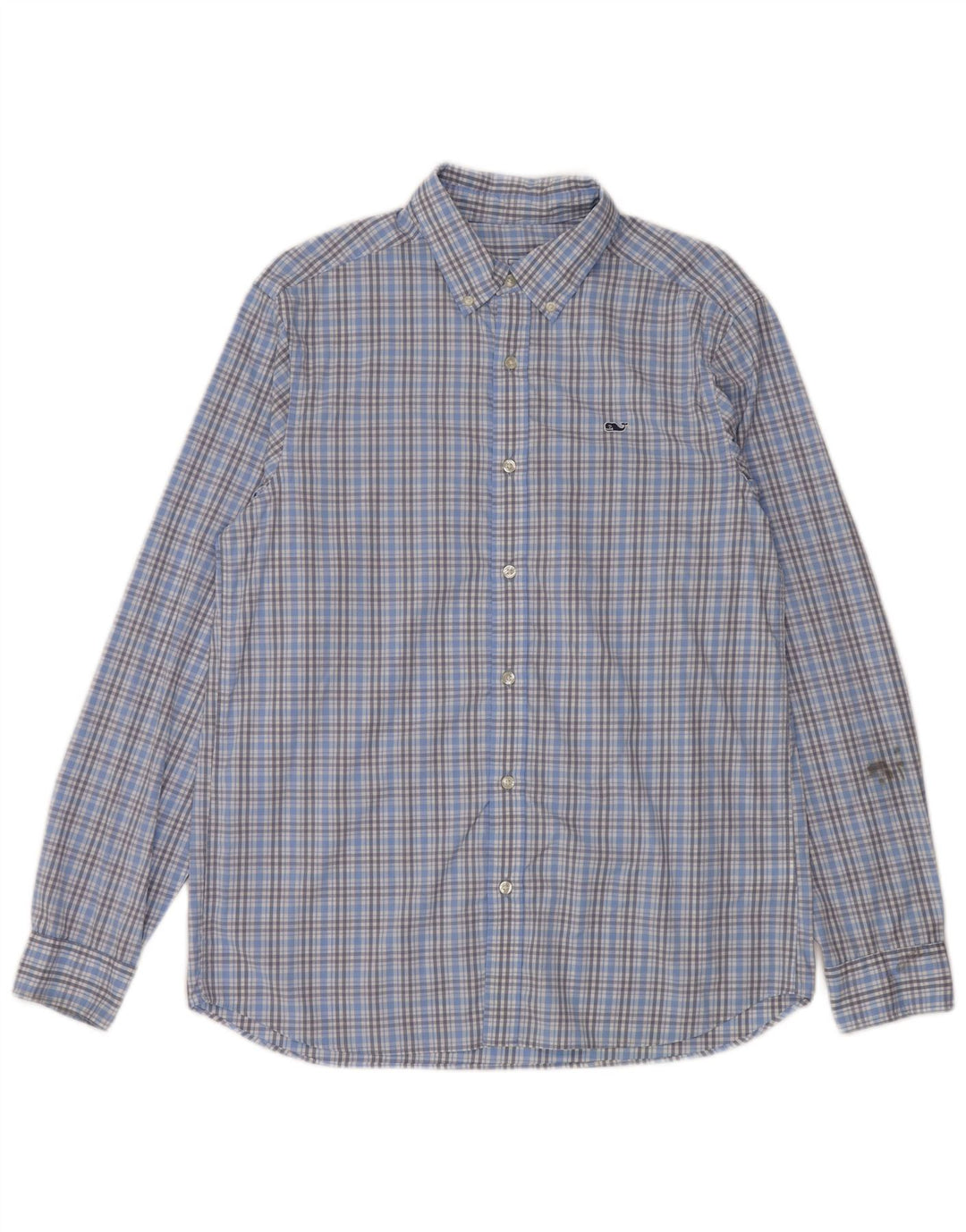 Vineyard Vines Herre Classic Fit skjorte Medium Blue Check Nylon