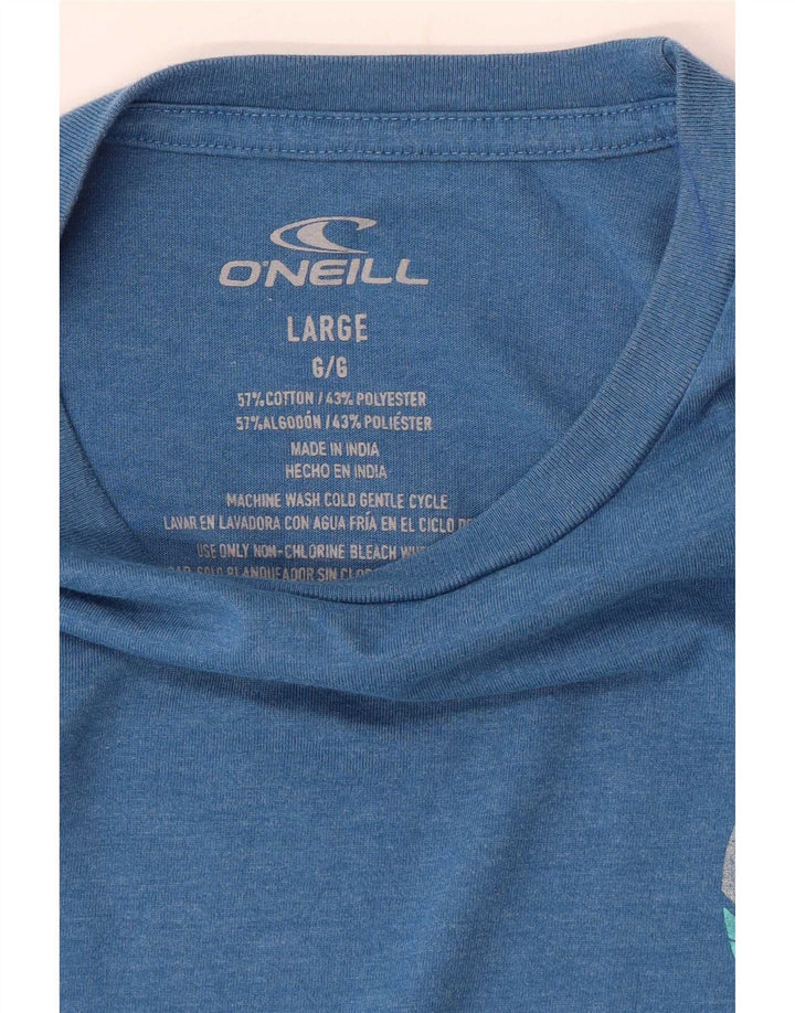 O'Neill Herre Grafisk T-Shirt Top Stor Blå Bomuld