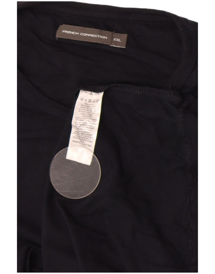 French Connection Herre T-Shirt Top 2XL Sort Bomuld