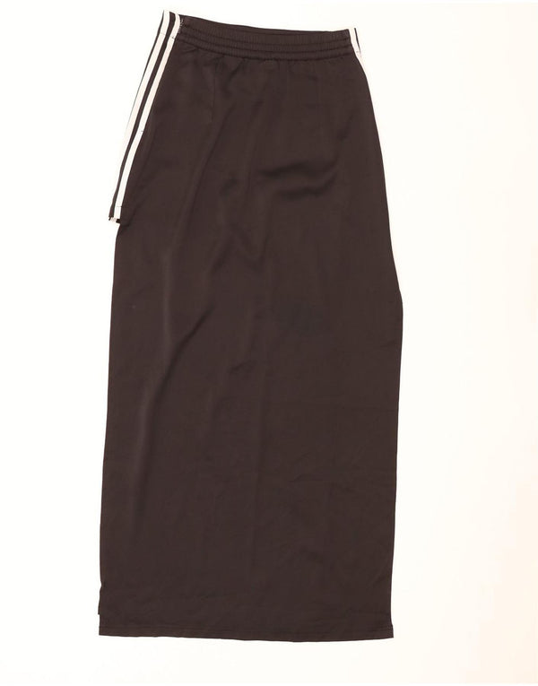 Adidas Womens High Waist Maxi Skirt UK 8 Small W28 Black Colourblock
