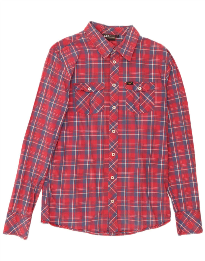 LEE Mens Shirt Medium Pink Check Cotton Vintage Lee and Second-Hand Lee from Messina Hembry 
