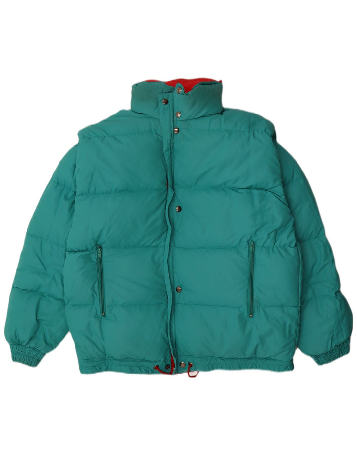 Vintage Herre Hætte Vendbar Jakke UK 38 Medium Multicolored Winter