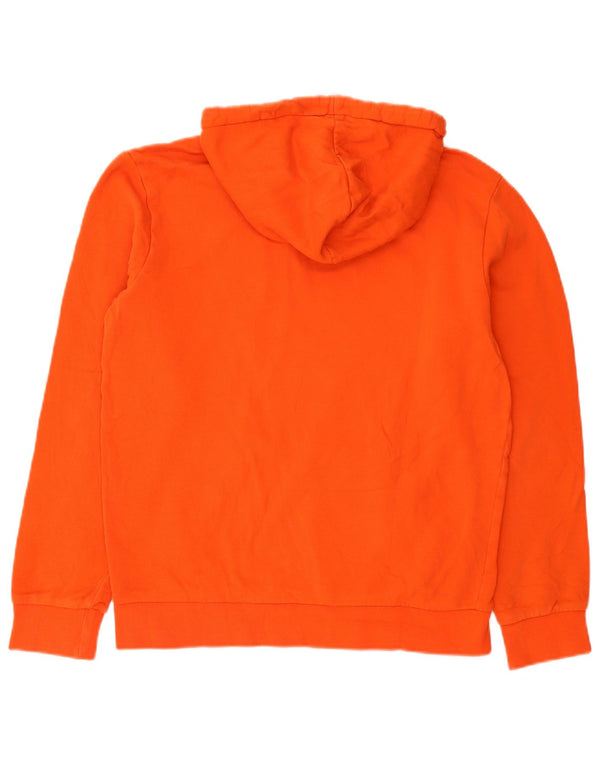 Le Coq Sportif Herre grafisk hættetrøje Jumper Medium Orange Bomuld