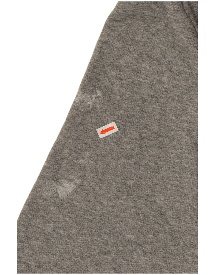 PUMA Herre grafisk hættetrøje med lynlås Stor grå bomuld