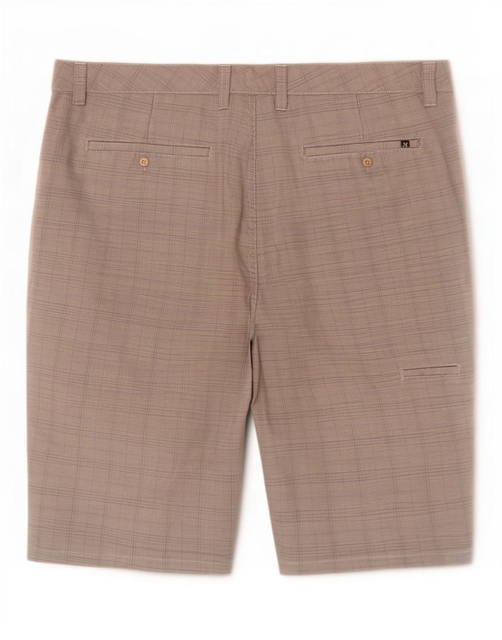 Hurley Herre Cargo Shorts W40 XL Grå ternet polyester