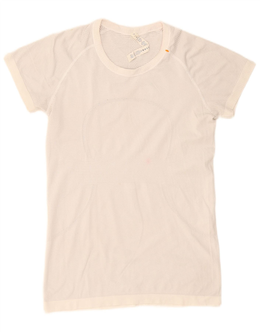 Lululemon Dame T-Shirt Top US 10 Stor Hvid Nylon