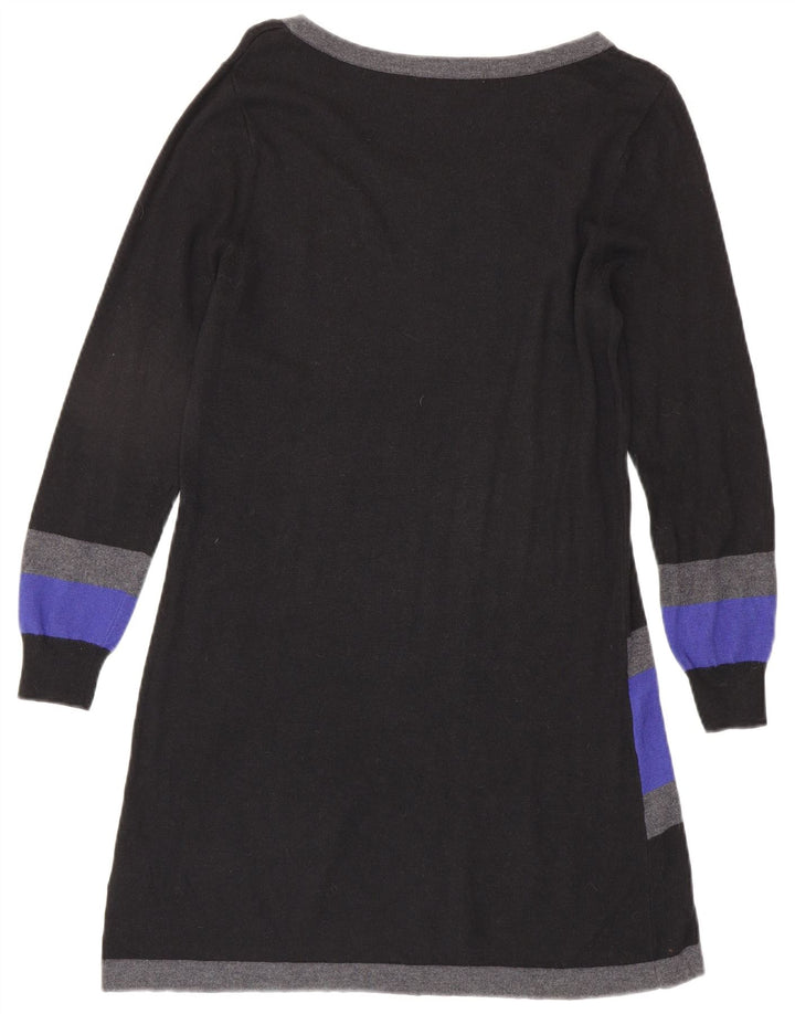 Marks & Spencer Dame Jumper Dress UK 14 Medium Sort Colourblock Viscose
